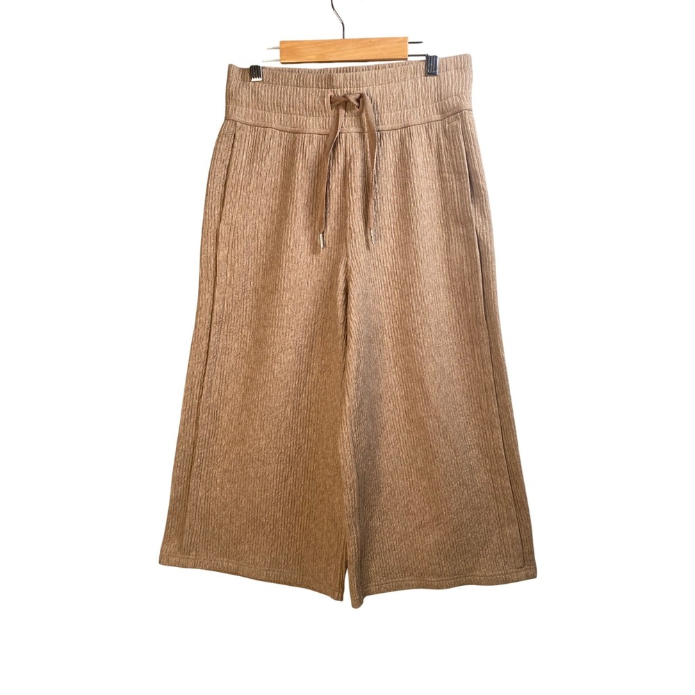 Lululemon Textured Ribbed Wide Leg Crop Pants‎ Womens 4 Athleisure Loungewear